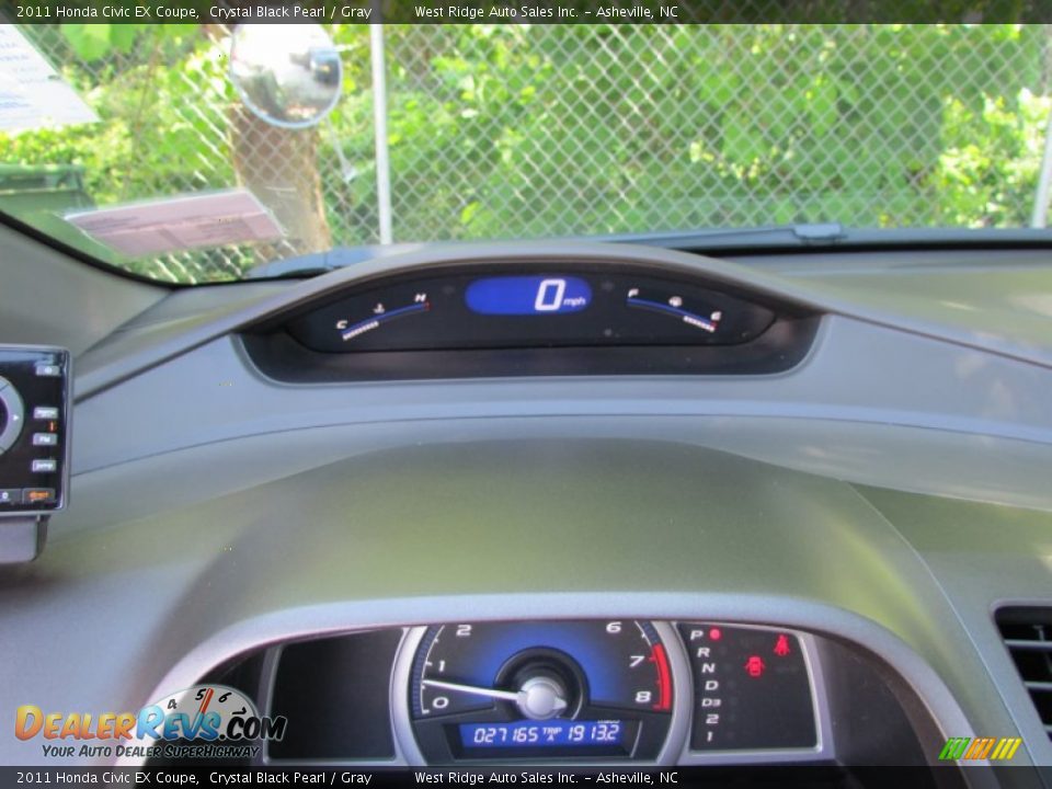 2011 Honda Civic EX Coupe Crystal Black Pearl / Gray Photo #26