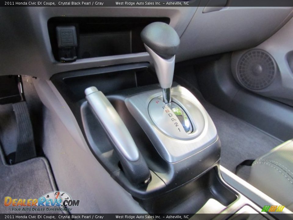 2011 Honda Civic EX Coupe Crystal Black Pearl / Gray Photo #28