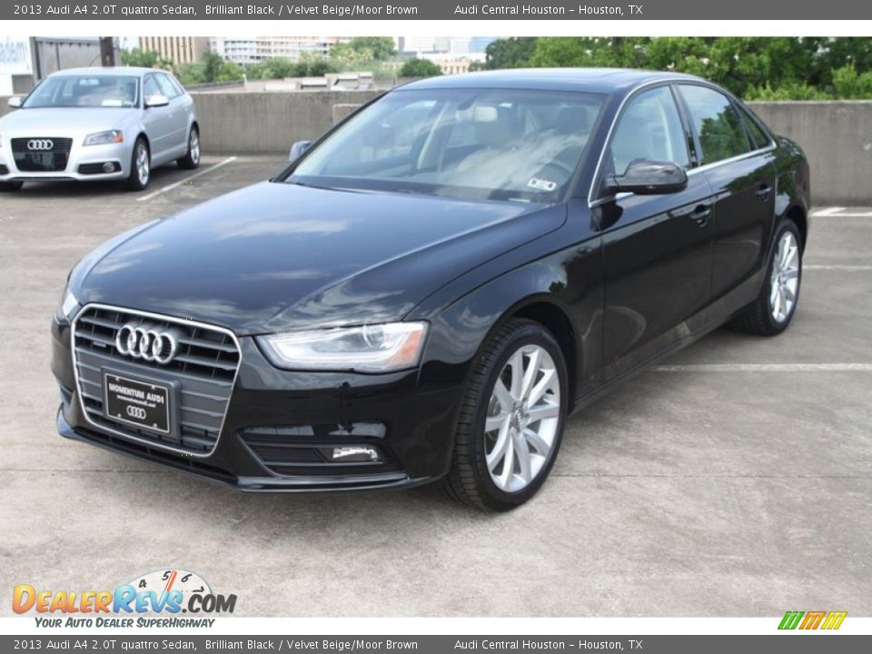 2013 Audi A4 2.0T quattro Sedan Brilliant Black / Velvet Beige/Moor Brown Photo #3
