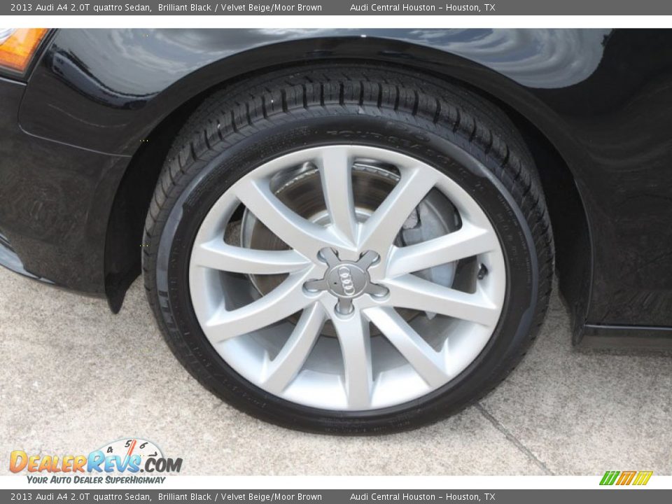 2013 Audi A4 2.0T quattro Sedan Brilliant Black / Velvet Beige/Moor Brown Photo #4