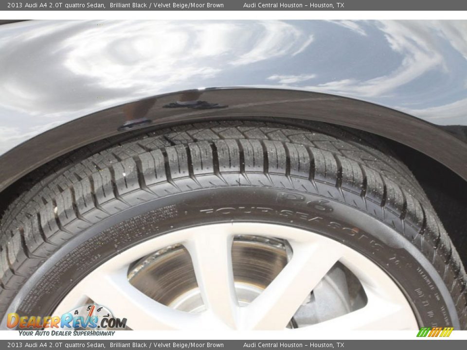 2013 Audi A4 2.0T quattro Sedan Brilliant Black / Velvet Beige/Moor Brown Photo #5