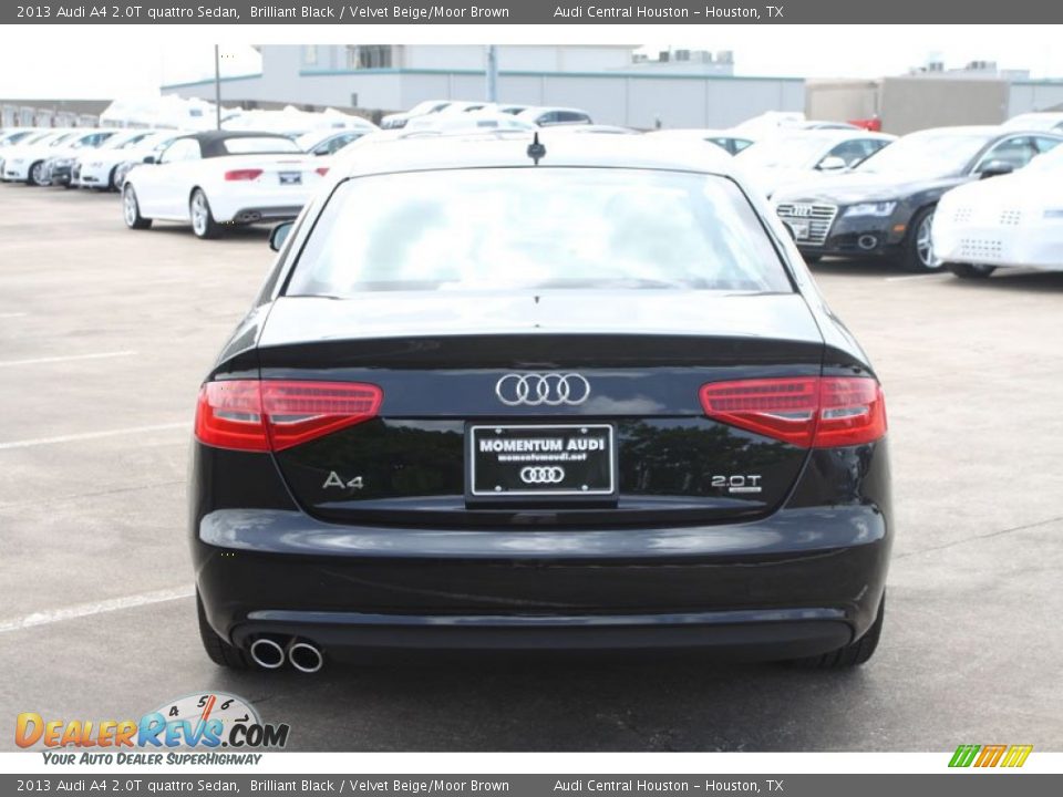 2013 Audi A4 2.0T quattro Sedan Brilliant Black / Velvet Beige/Moor Brown Photo #8