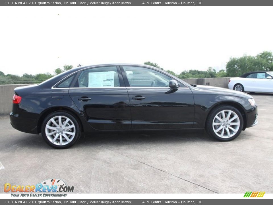 2013 Audi A4 2.0T quattro Sedan Brilliant Black / Velvet Beige/Moor Brown Photo #10