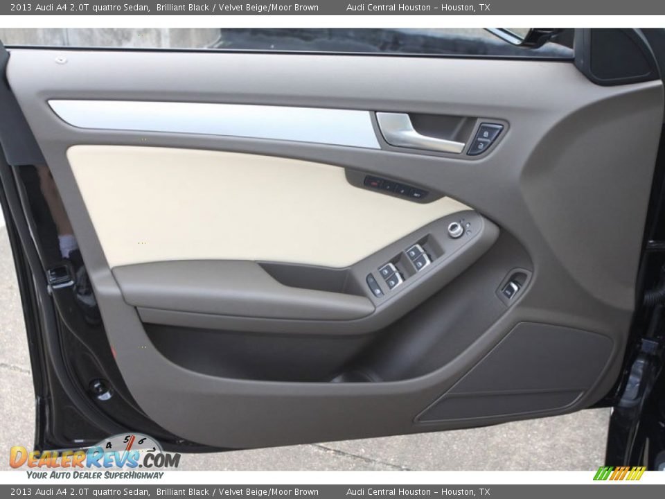 2013 Audi A4 2.0T quattro Sedan Brilliant Black / Velvet Beige/Moor Brown Photo #11