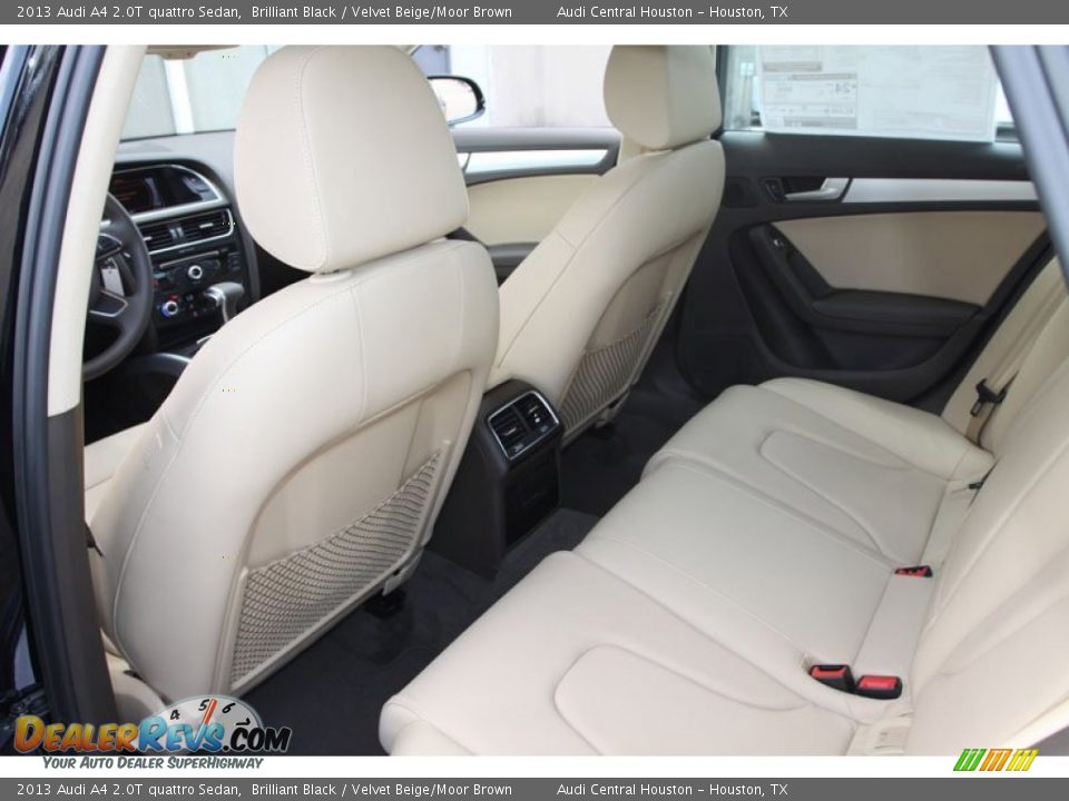 2013 Audi A4 2.0T quattro Sedan Brilliant Black / Velvet Beige/Moor Brown Photo #14