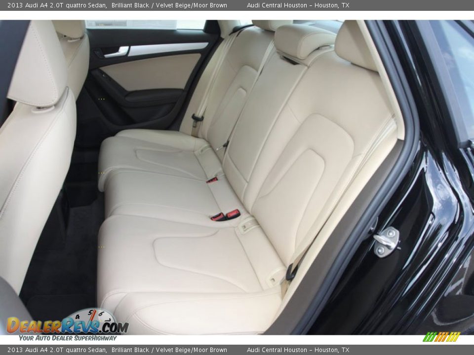 2013 Audi A4 2.0T quattro Sedan Brilliant Black / Velvet Beige/Moor Brown Photo #15