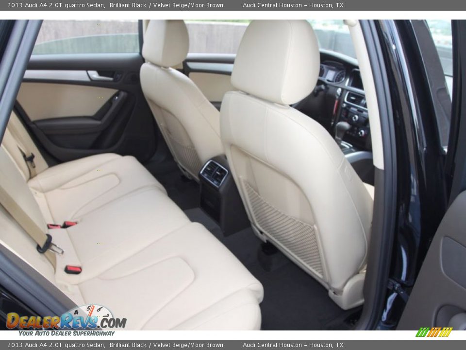 2013 Audi A4 2.0T quattro Sedan Brilliant Black / Velvet Beige/Moor Brown Photo #20