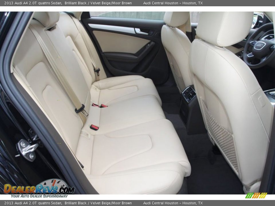 2013 Audi A4 2.0T quattro Sedan Brilliant Black / Velvet Beige/Moor Brown Photo #21