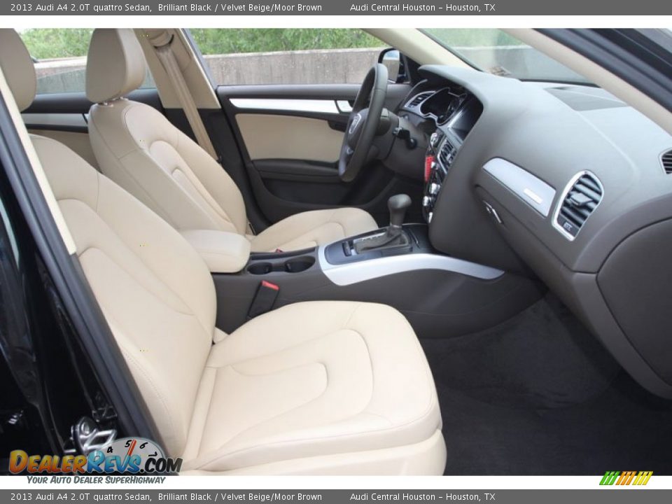 2013 Audi A4 2.0T quattro Sedan Brilliant Black / Velvet Beige/Moor Brown Photo #23