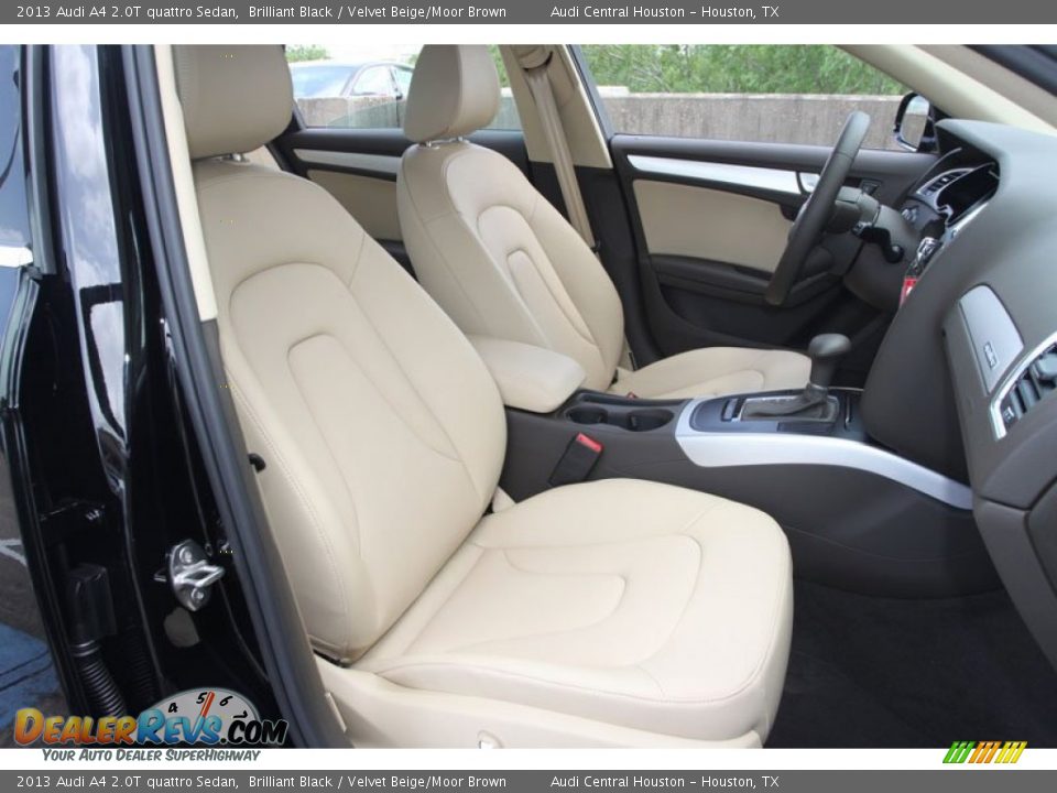 2013 Audi A4 2.0T quattro Sedan Brilliant Black / Velvet Beige/Moor Brown Photo #24