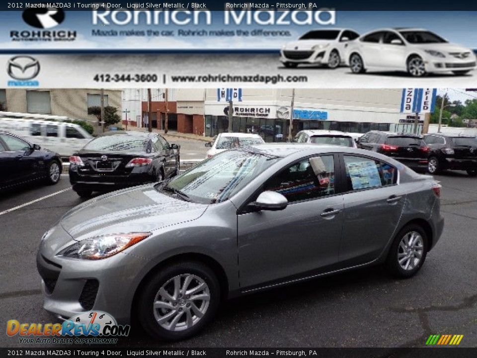 2012 Mazda MAZDA3 i Touring 4 Door Liquid Silver Metallic / Black Photo #1
