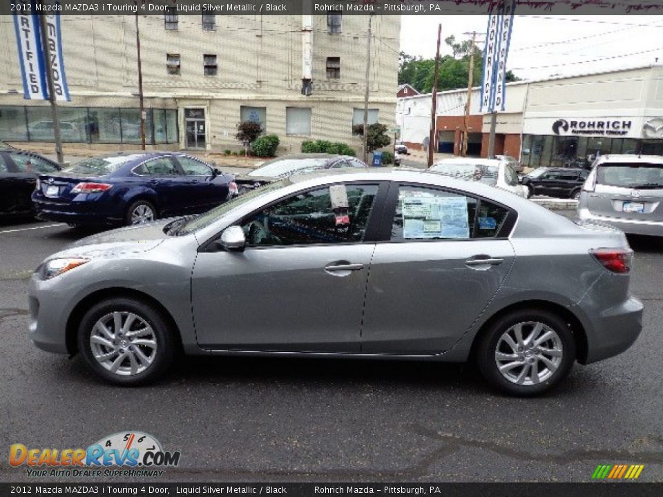 2012 Mazda MAZDA3 i Touring 4 Door Liquid Silver Metallic / Black Photo #2