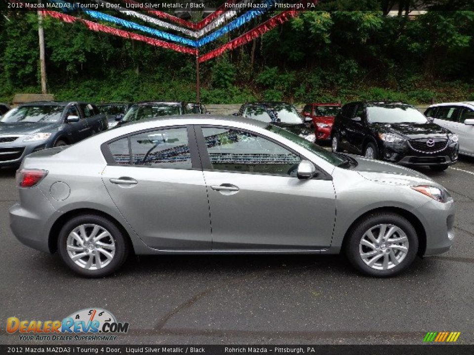 2012 Mazda MAZDA3 i Touring 4 Door Liquid Silver Metallic / Black Photo #6