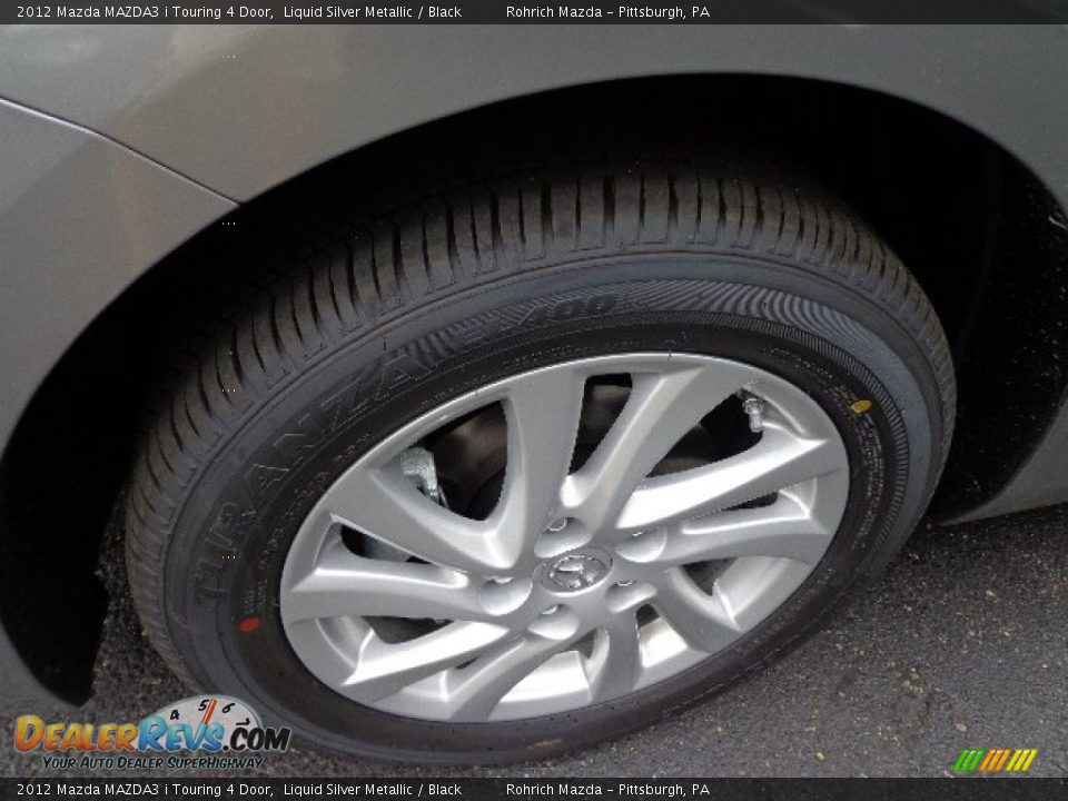 2012 Mazda MAZDA3 i Touring 4 Door Liquid Silver Metallic / Black Photo #9