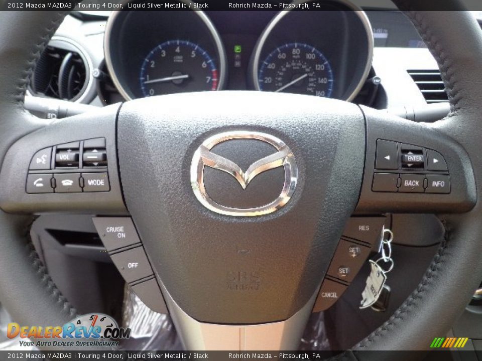 2012 Mazda MAZDA3 i Touring 4 Door Liquid Silver Metallic / Black Photo #19