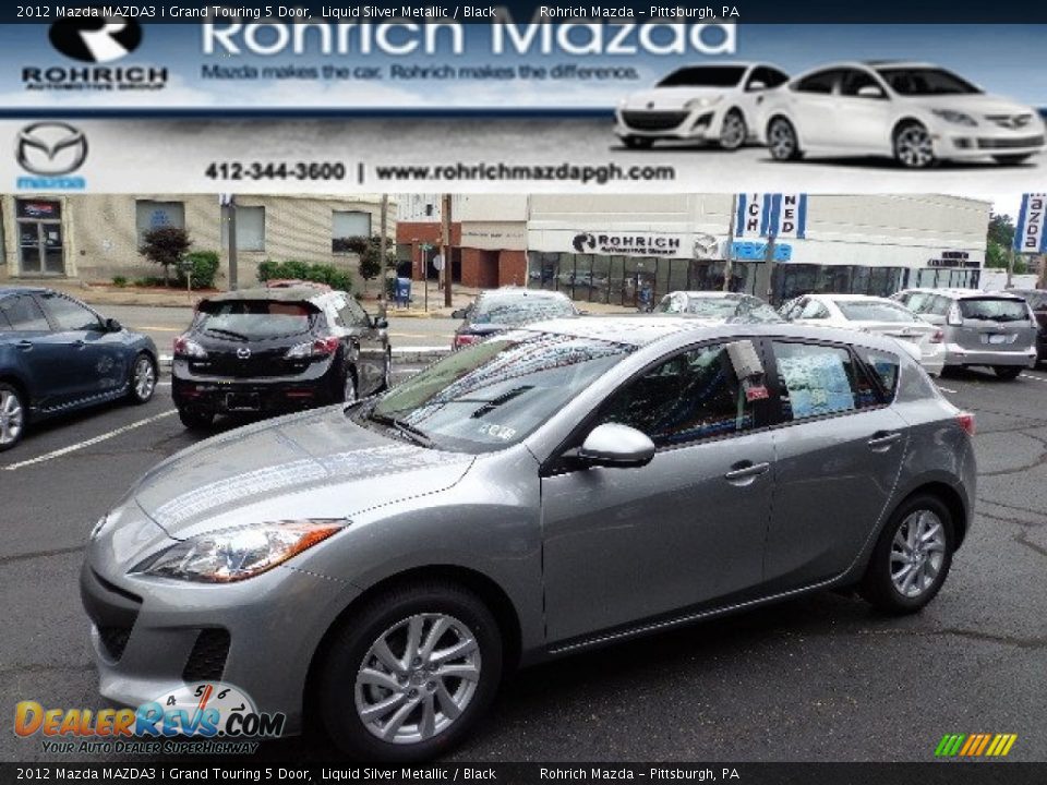 2012 Mazda MAZDA3 i Grand Touring 5 Door Liquid Silver Metallic / Black Photo #1