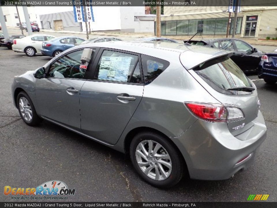 2012 Mazda MAZDA3 i Grand Touring 5 Door Liquid Silver Metallic / Black Photo #3