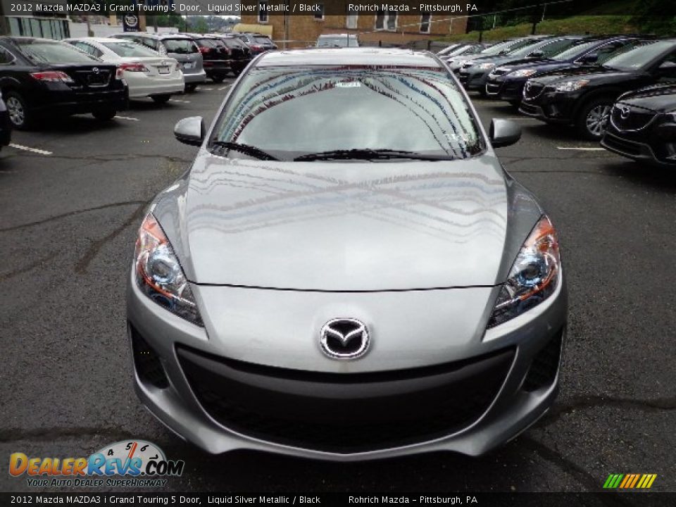2012 Mazda MAZDA3 i Grand Touring 5 Door Liquid Silver Metallic / Black Photo #8