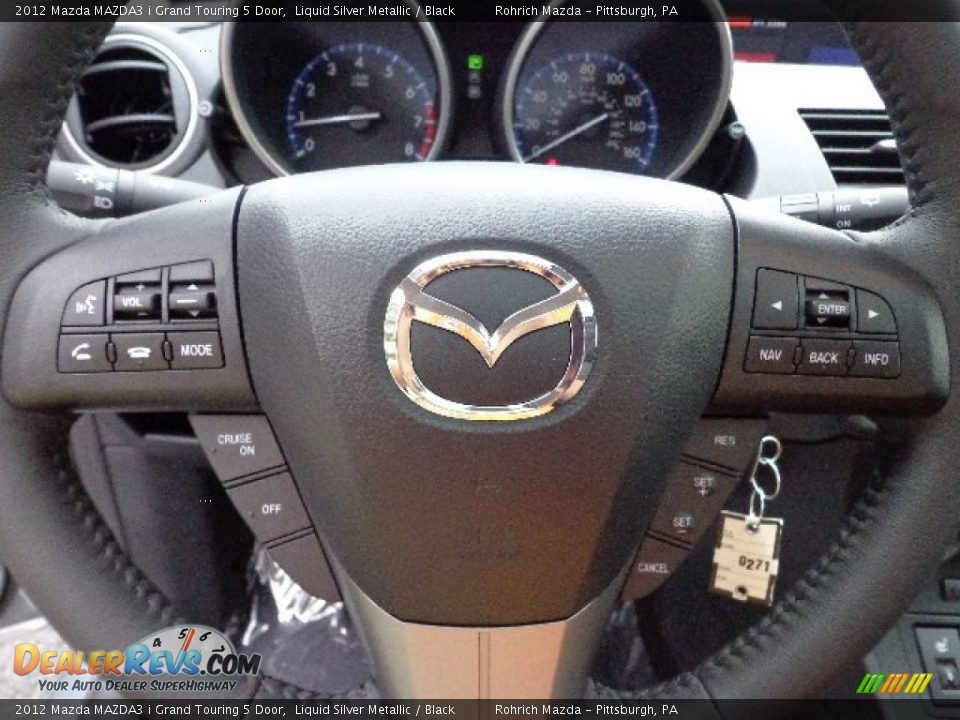 2012 Mazda MAZDA3 i Grand Touring 5 Door Steering Wheel Photo #17