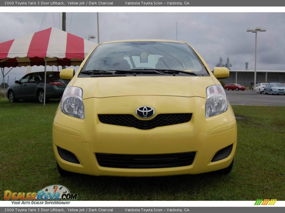 2009 Toyota Yaris 3 Door Liftback Yellow Jolt / Dark Charcoal Photo #2