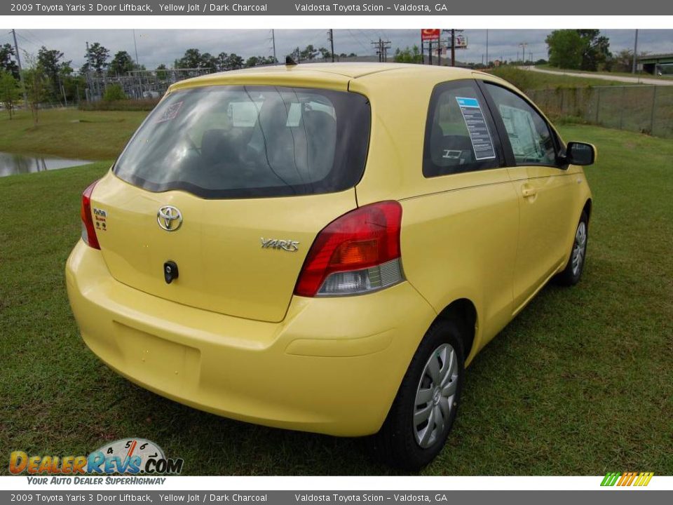 2009 Toyota Yaris 3 Door Liftback Yellow Jolt / Dark Charcoal Photo #6