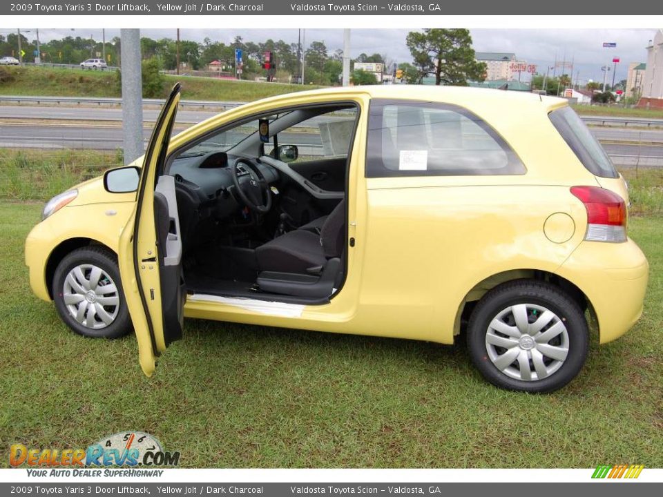 2009 Toyota Yaris 3 Door Liftback Yellow Jolt / Dark Charcoal Photo #10
