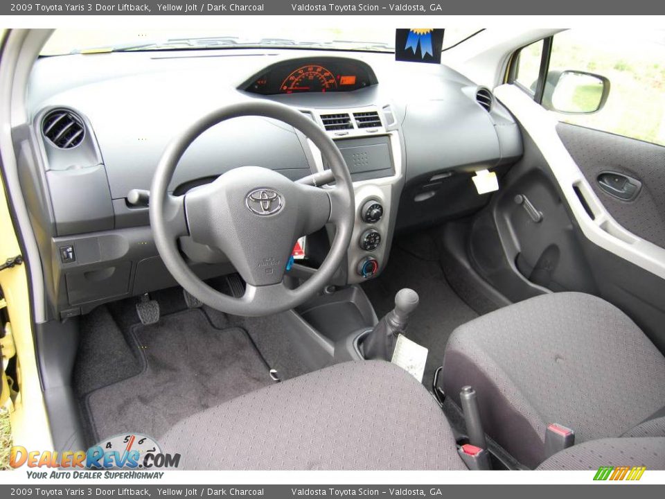 2009 Toyota Yaris 3 Door Liftback Yellow Jolt / Dark Charcoal Photo #11