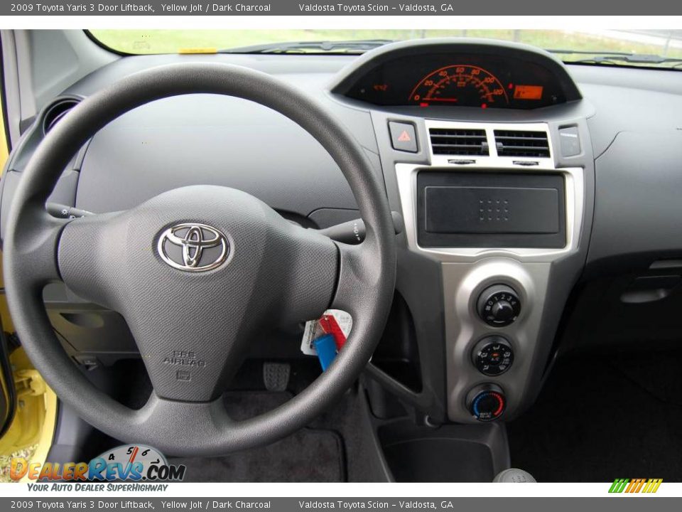 2009 Toyota Yaris 3 Door Liftback Yellow Jolt / Dark Charcoal Photo #12