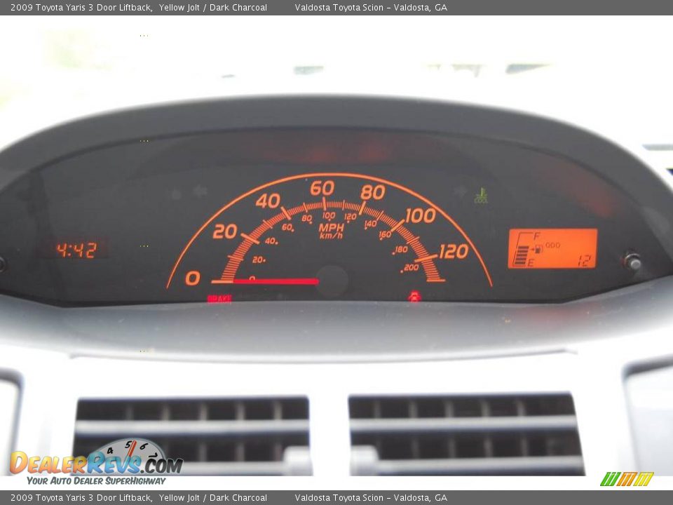 2009 Toyota Yaris 3 Door Liftback Yellow Jolt / Dark Charcoal Photo #13