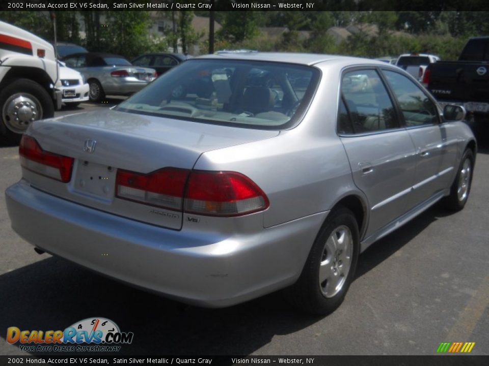 2002 Honda Accord EX V6 Sedan Satin Silver Metallic / Quartz Gray Photo #2