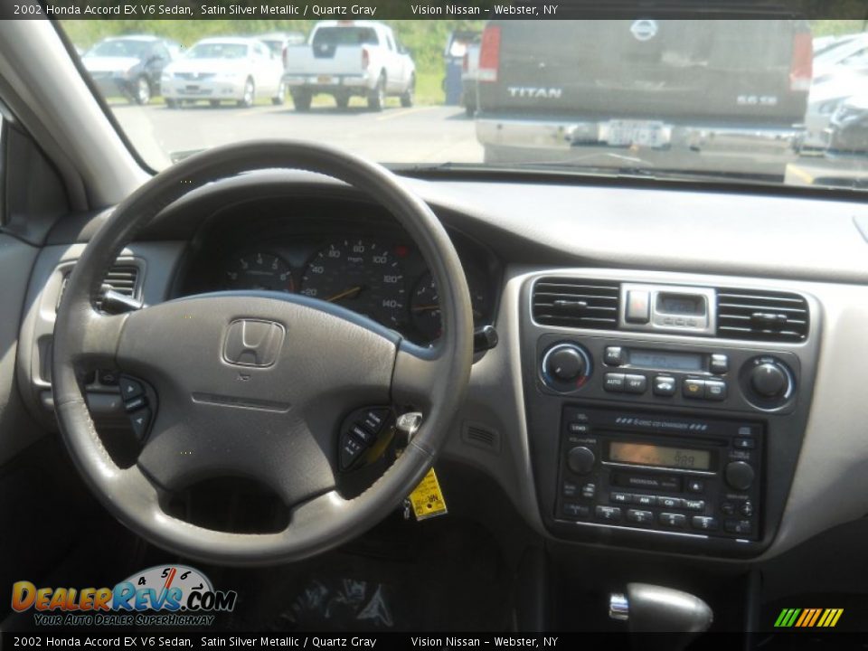 2002 Honda Accord EX V6 Sedan Satin Silver Metallic / Quartz Gray Photo #4