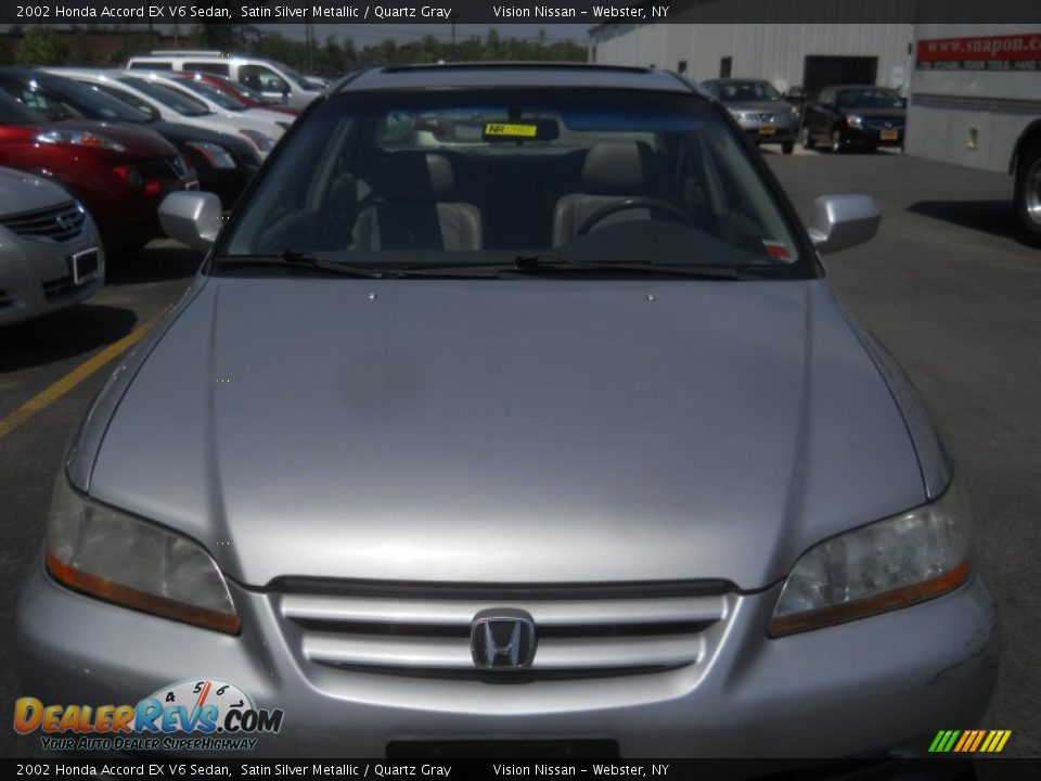 2002 Honda Accord EX V6 Sedan Satin Silver Metallic / Quartz Gray Photo #16