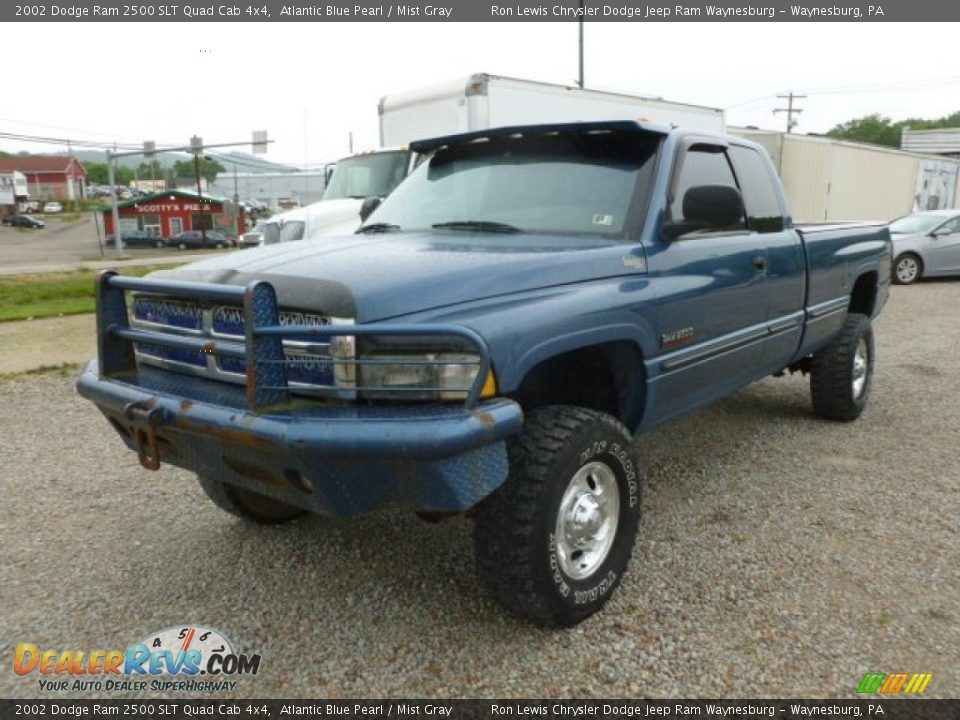 2002 Dodge Ram 2500 SLT Quad Cab 4x4 Atlantic Blue Pearl / Mist Gray Photo #1