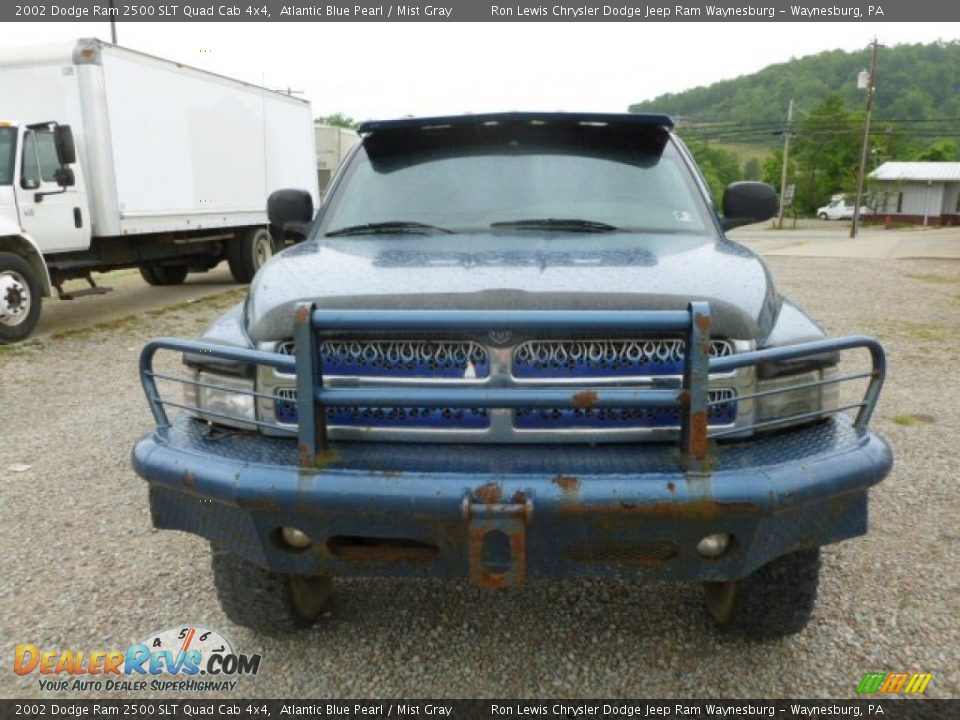 2002 Dodge Ram 2500 SLT Quad Cab 4x4 Atlantic Blue Pearl / Mist Gray Photo #2