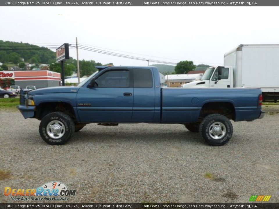 Atlantic Blue Pearl 2002 Dodge Ram 2500 SLT Quad Cab 4x4 Photo #4