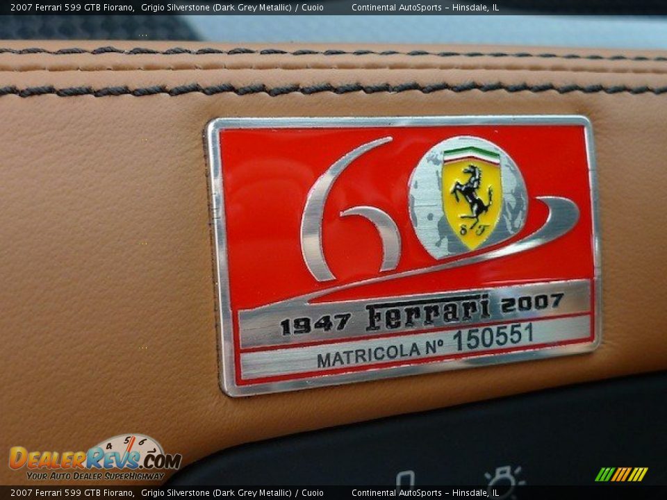 Info Tag of 2007 Ferrari 599 GTB Fiorano  Photo #18