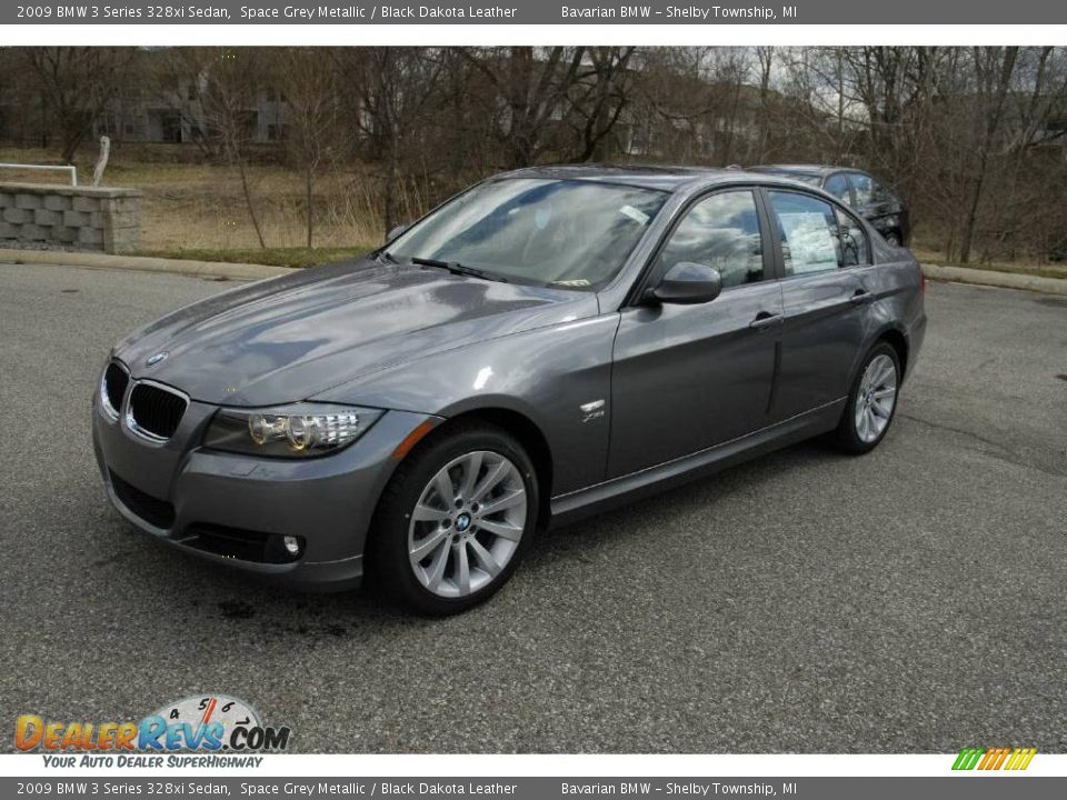 2009 BMW 3 Series 328xi Sedan Space Grey Metallic / Black Dakota Leather Photo #1