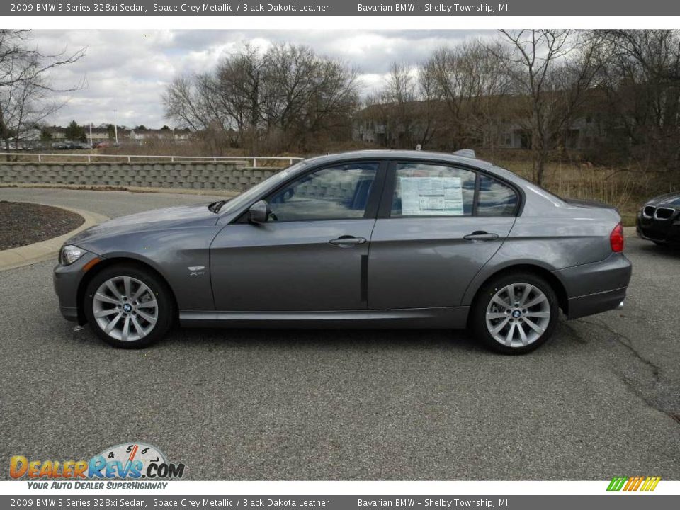2009 BMW 3 Series 328xi Sedan Space Grey Metallic / Black Dakota Leather Photo #2