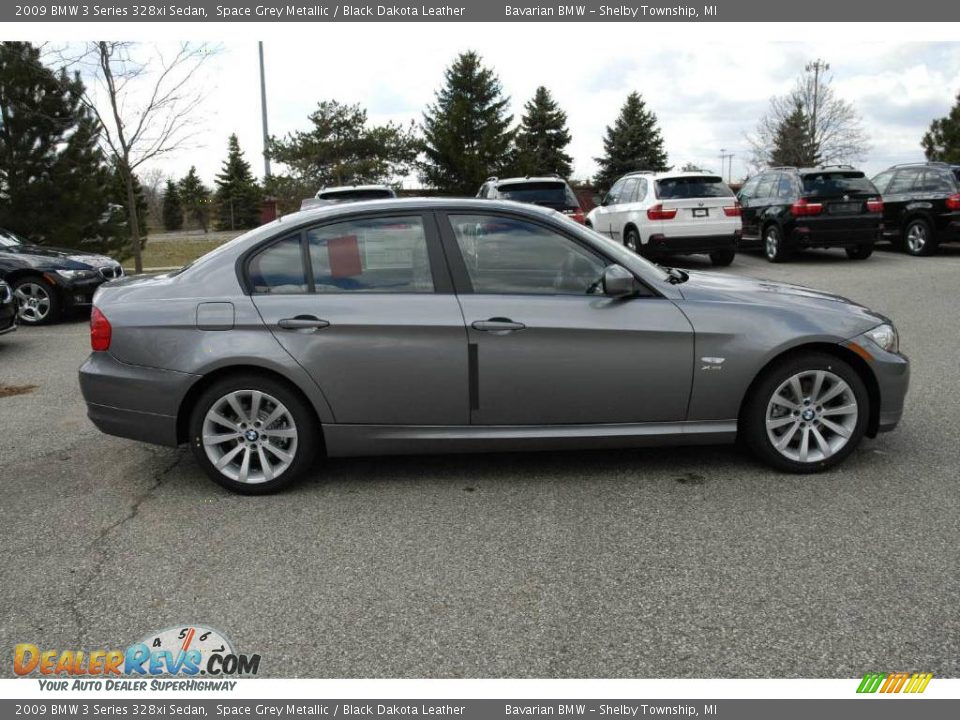 2009 BMW 3 Series 328xi Sedan Space Grey Metallic / Black Dakota Leather Photo #6