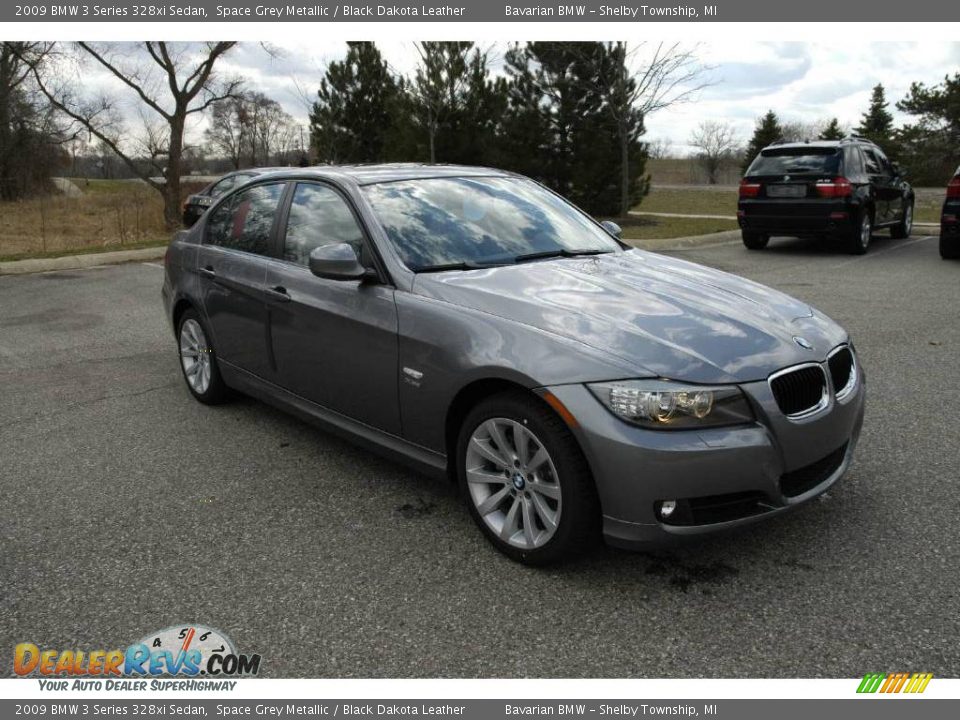 2009 BMW 3 Series 328xi Sedan Space Grey Metallic / Black Dakota Leather Photo #7