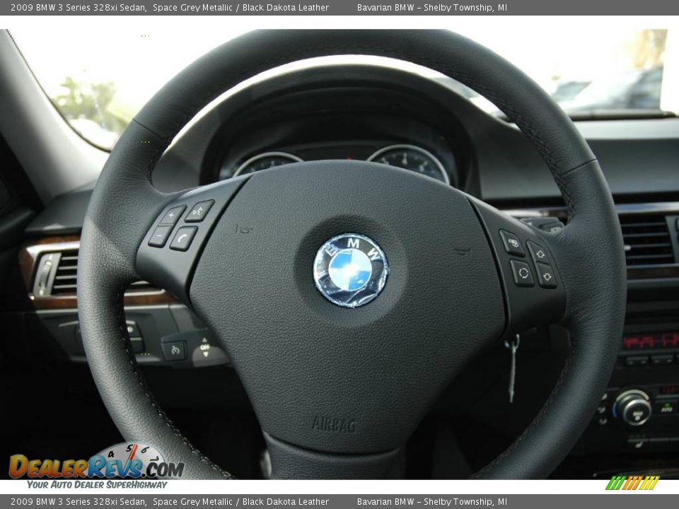 2009 BMW 3 Series 328xi Sedan Space Grey Metallic / Black Dakota Leather Photo #15