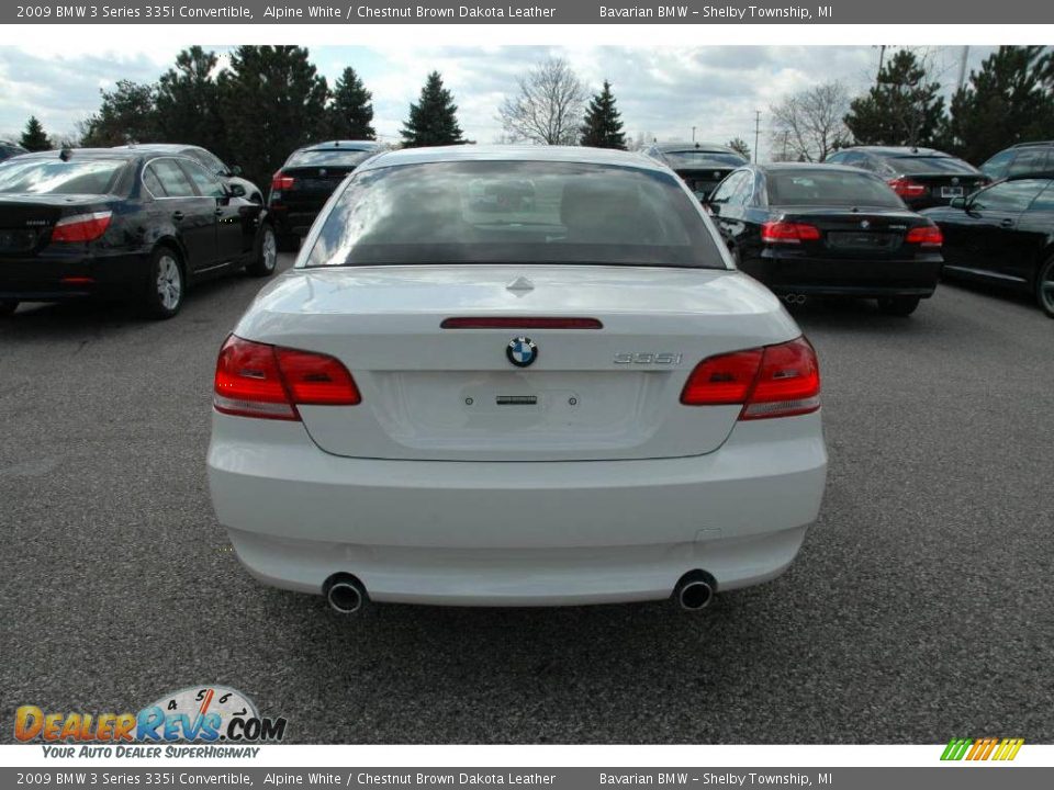 2009 BMW 3 Series 335i Convertible Alpine White / Chestnut Brown Dakota Leather Photo #3