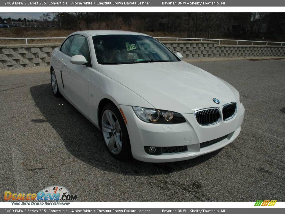 2009 BMW 3 Series 335i Convertible Alpine White / Chestnut Brown Dakota Leather Photo #6