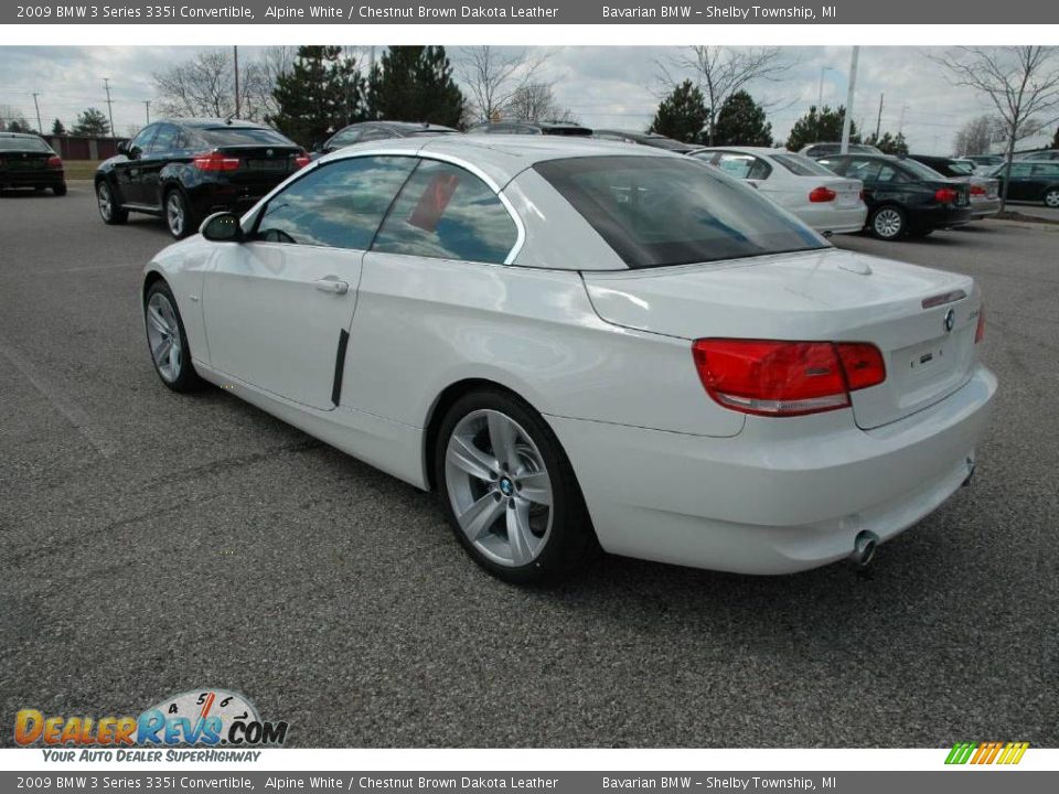2009 BMW 3 Series 335i Convertible Alpine White / Chestnut Brown Dakota Leather Photo #8