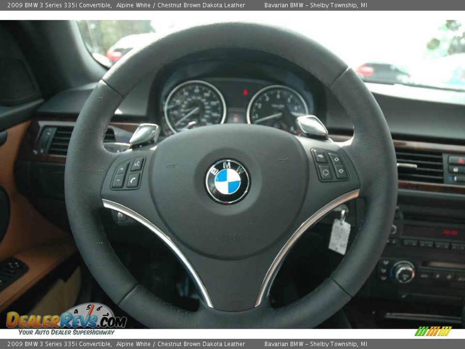 2009 BMW 3 Series 335i Convertible Alpine White / Chestnut Brown Dakota Leather Photo #15