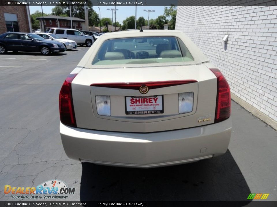 2007 Cadillac CTS Sedan Gold Mist / Cashmere Photo #7