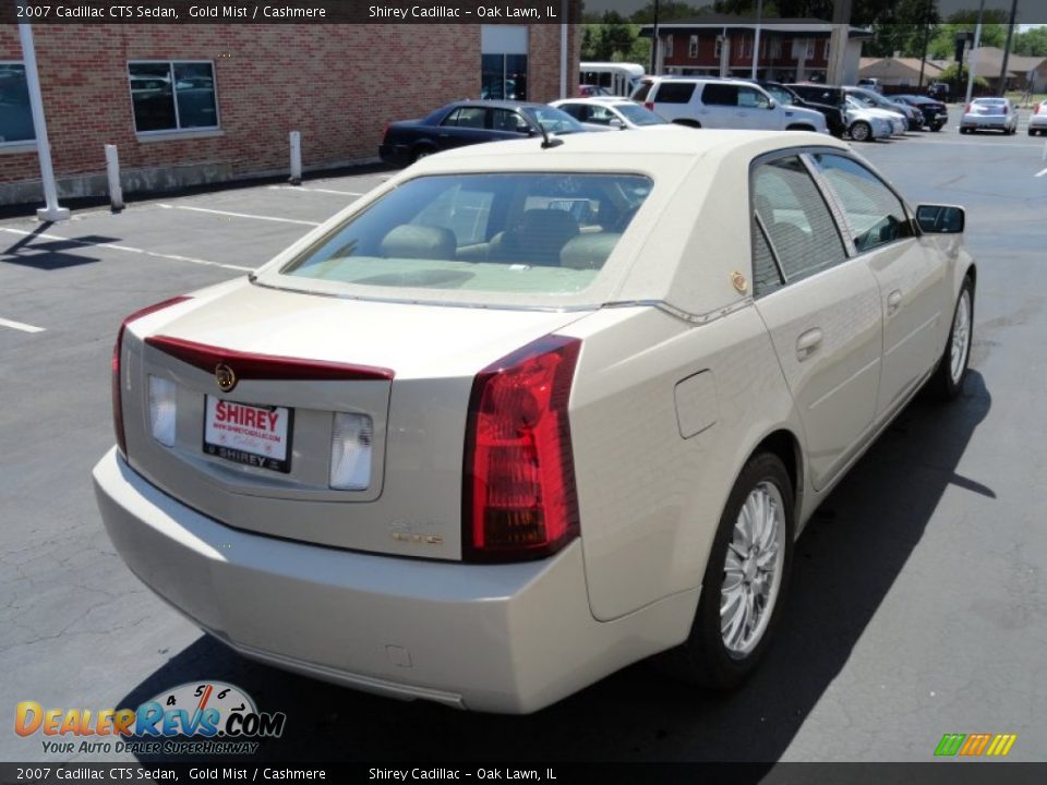 2007 Cadillac CTS Sedan Gold Mist / Cashmere Photo #8