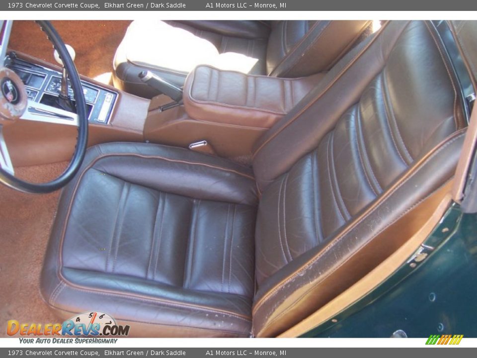 Dark Saddle Interior 1973 Chevrolet Corvette Coupe Photo 15