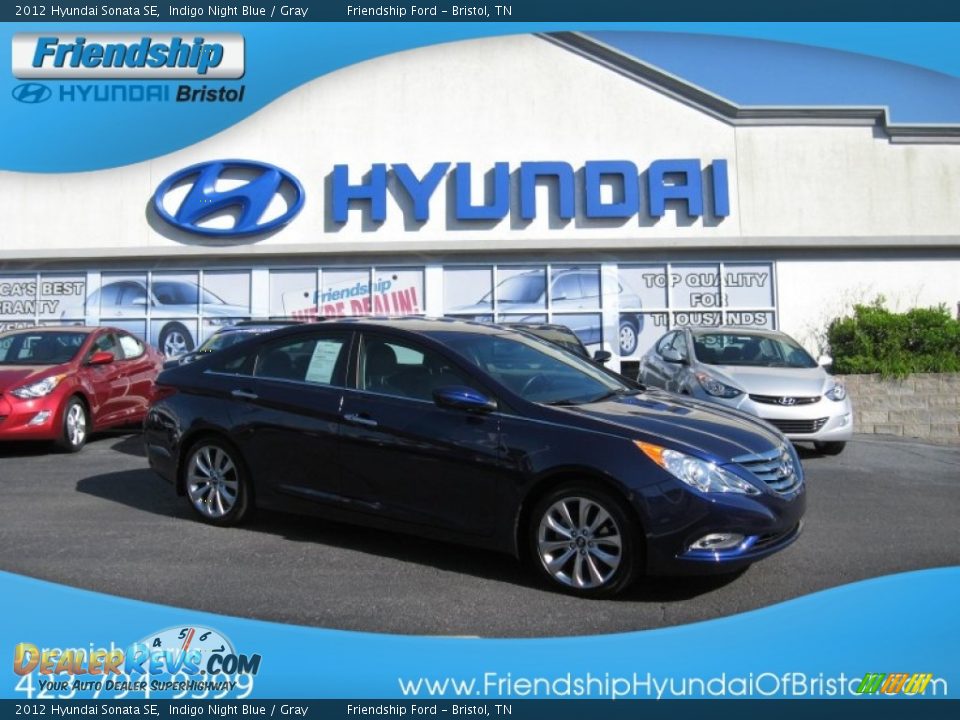 2012 Hyundai Sonata SE Indigo Night Blue / Gray Photo #1