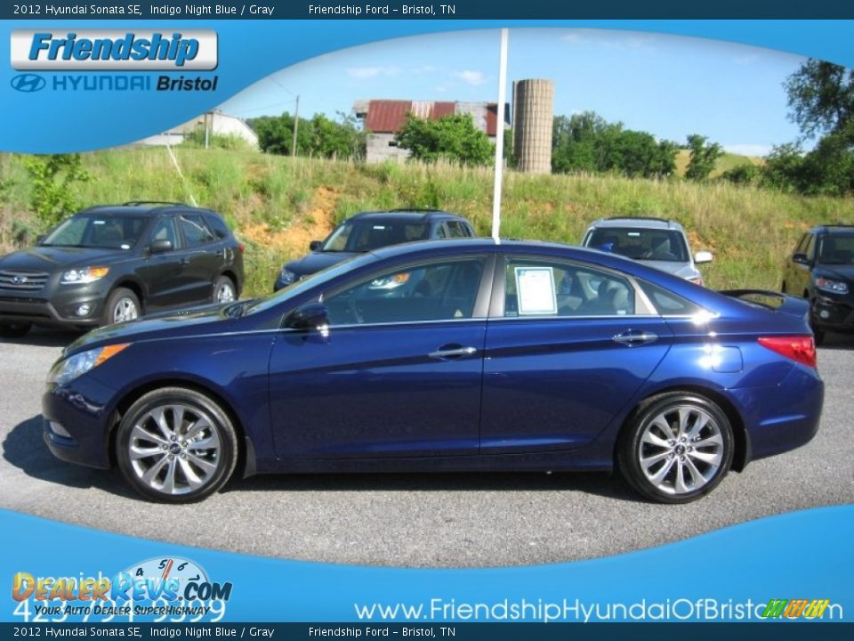 2012 Hyundai Sonata SE Indigo Night Blue / Gray Photo #2